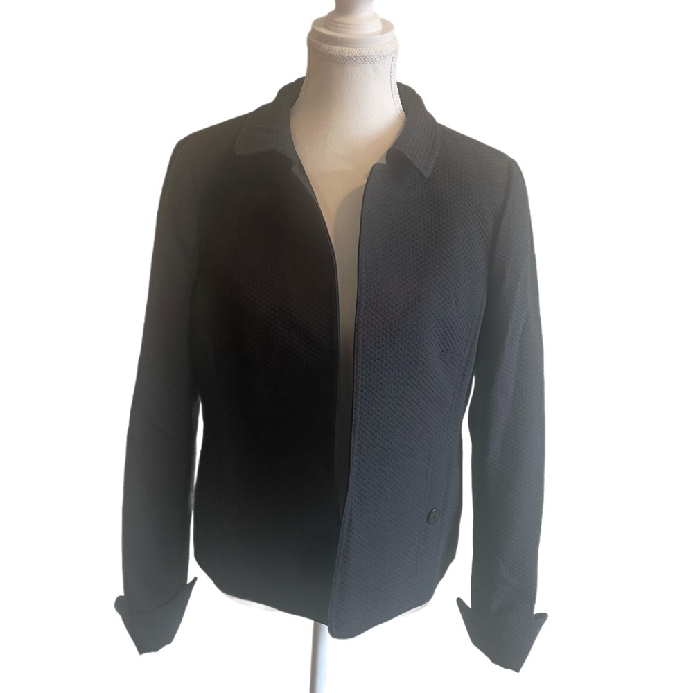 Nina McLemore Size 6 Black Open Front Blazer Classic Quite Luxury Work